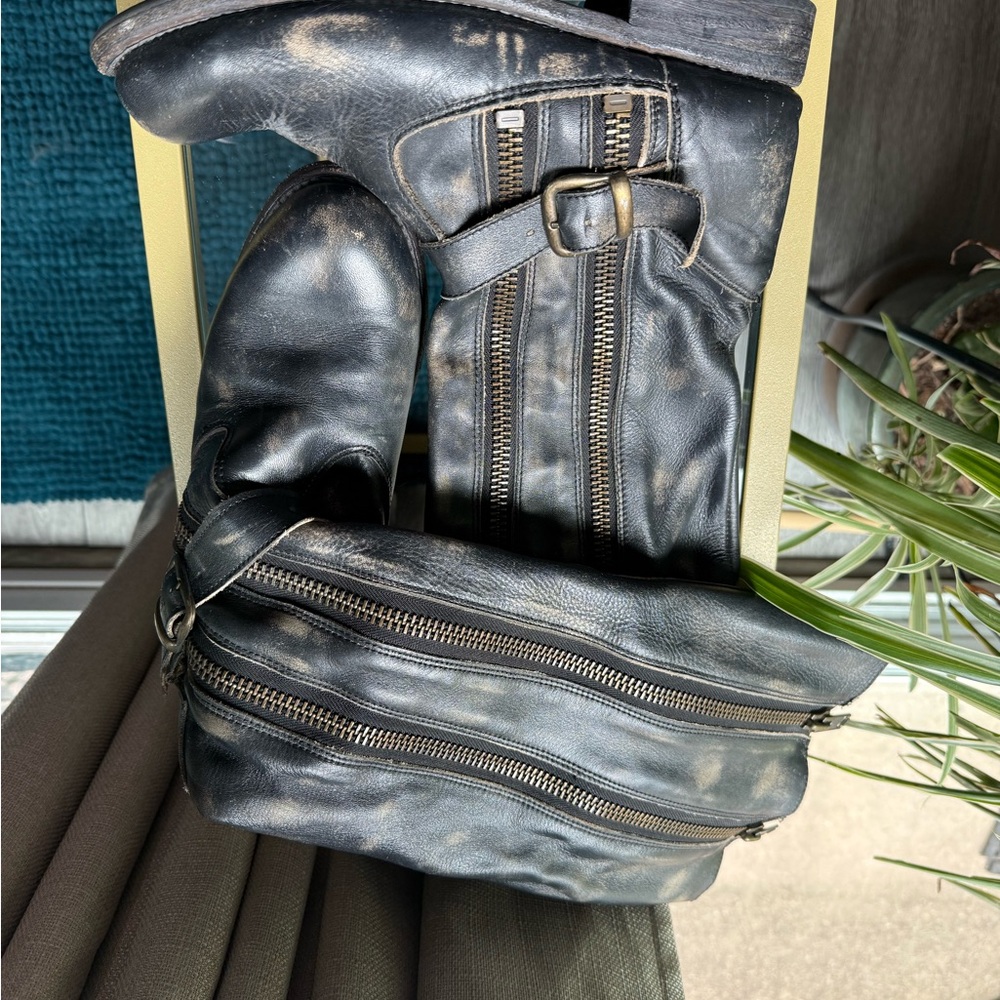 Bed Stü wide calf leather boots